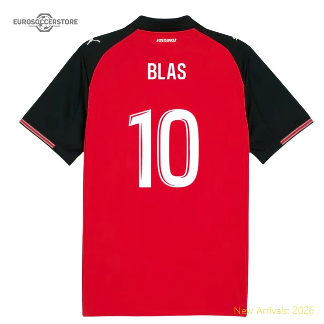 2025-2026 Stade Rennais Home Shirt (Blas 10)-Vantage Point Soccer
